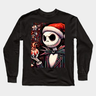 Elevate Your Holidays: Unique Jack Skellington Christmas Art for a Whimsical Celebration! Long Sleeve T-Shirt